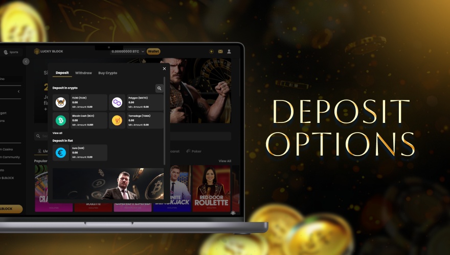 deposit options for casino users